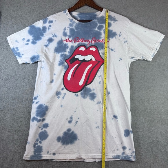 The Rolling Stones Graphic Band T-Shirt - Blue & White Tie-Dye Medium - Picture 4 of 7